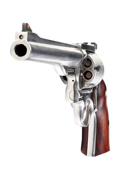 44 magnum revolver - sport clipping path handgun pistol stock-fotos und bilder