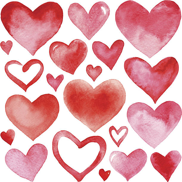 hearts - valentines day graphic element heart shape paper stock illustrations