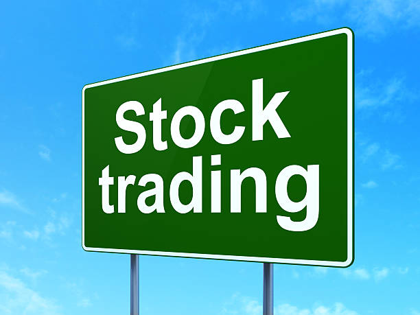 istock Business concept: Stock Trading on road sign background 463805597