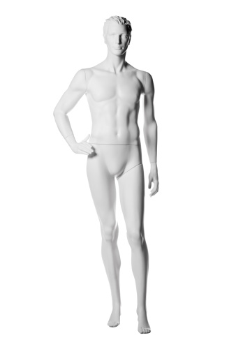 mannequin male isolated on white background