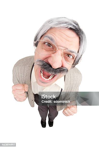 Angry Old Man Stock Photo - Download Image Now - Anger, Displeased, Fish-Eye Lens