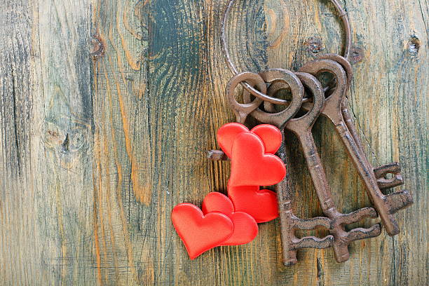 istock Red heart and a bunch of keys. 463826667