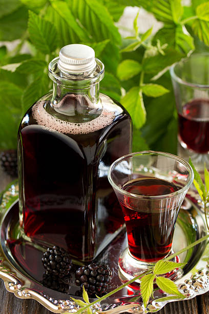 istock Homemade blackberry liqueur 463827429