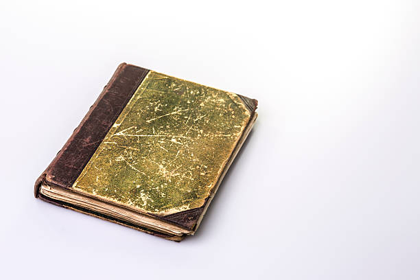 istock Beautiful old book closeup on white background 463828891
