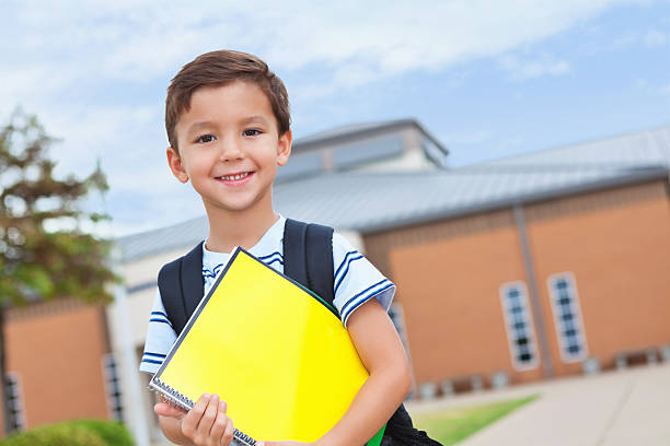 istock Happy young boy on campus ready for school 463866811