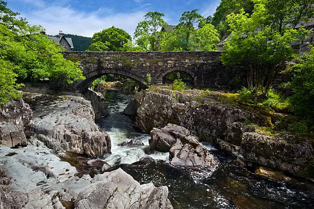 Photo of Pont-y-Pair Bridge and River Llugwy in Betws-y-Coed