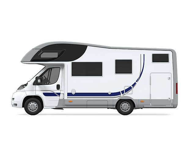 istock Side of a camper van against white background 463940959