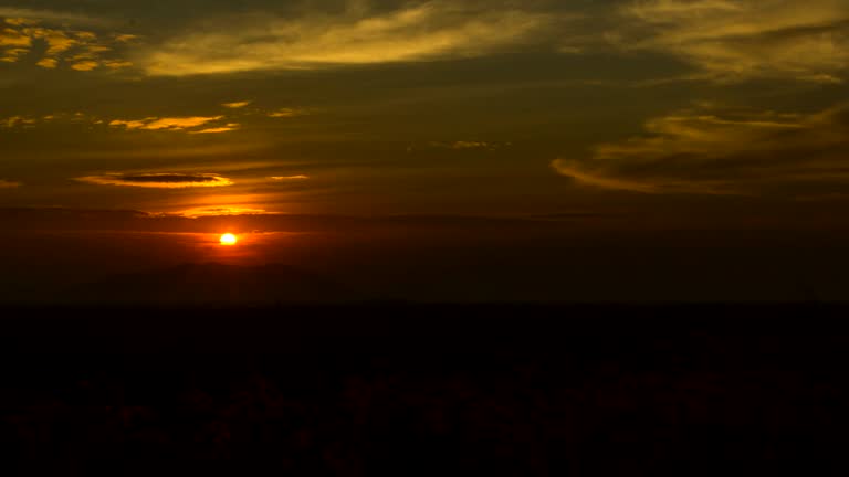 Sunset over mountain