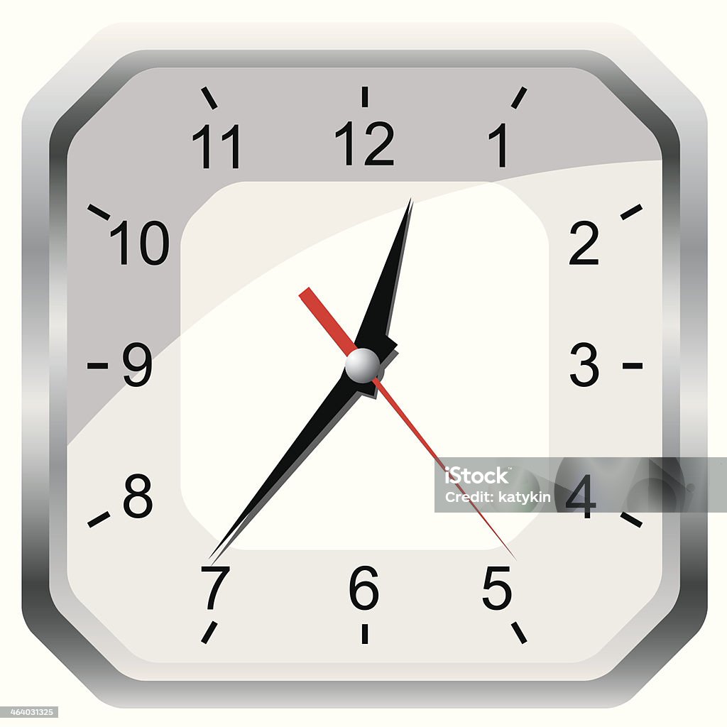 Wall clock. Vector illustration. Wall clock. Vector illustration. An Electromechanical device. EPS10. 12 O'Clock stock vector