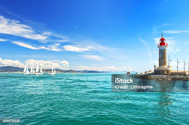 Lighthouse Of St Tropez Beautiful Mediterranean Landscape Stock Photo - Download Image Now