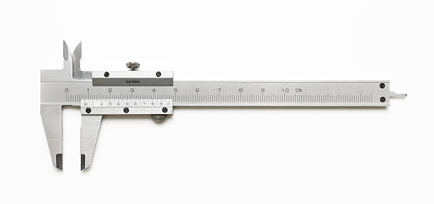 Isolated shot of opened vernier caliper on white background With CLIPPING PATH. caliper photos stock pictures, royalty-free photos & images