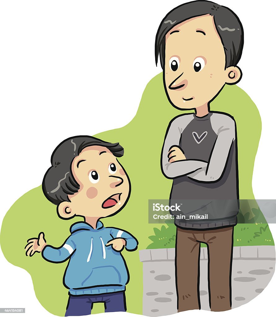 Hình Ảnh Hoạt Hình Của Một Cậu Bé Đặt Câu Hỏi Cho Cha Mình Hình ...