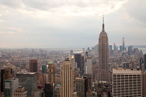 istock Manhattan with Empire state building in New York Cit 464168625