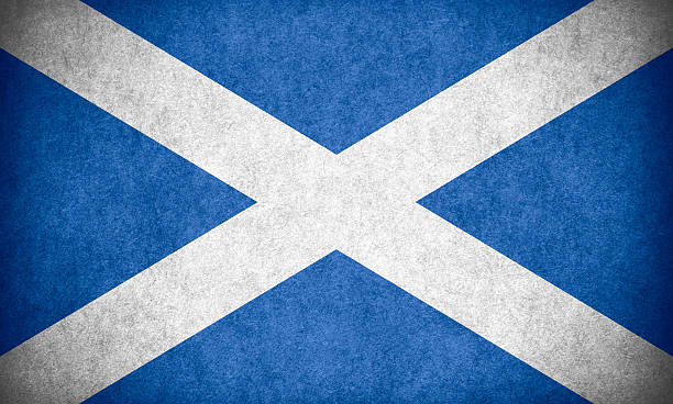 istock Flag of Scotland with rough texture 464179723