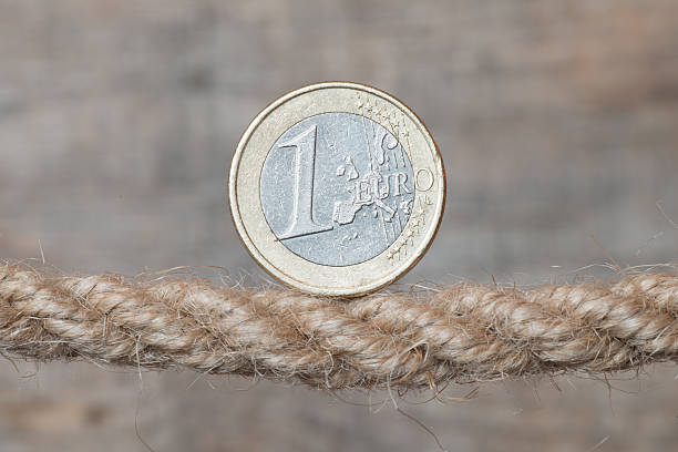 istock Euro entangled in a rope 464183885