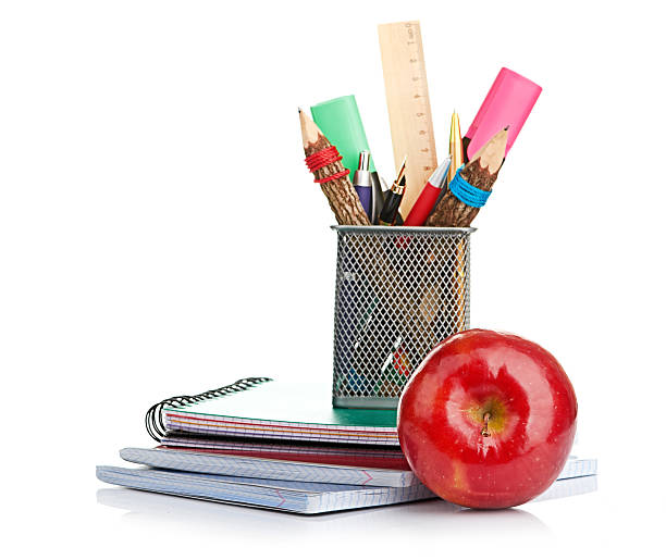 istock pencil box with school equipment 464193805