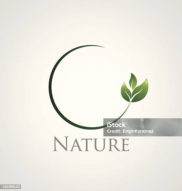 Nature Icon Stock Illustration - Download Image Now - Leaf, Circle, Backgrounds