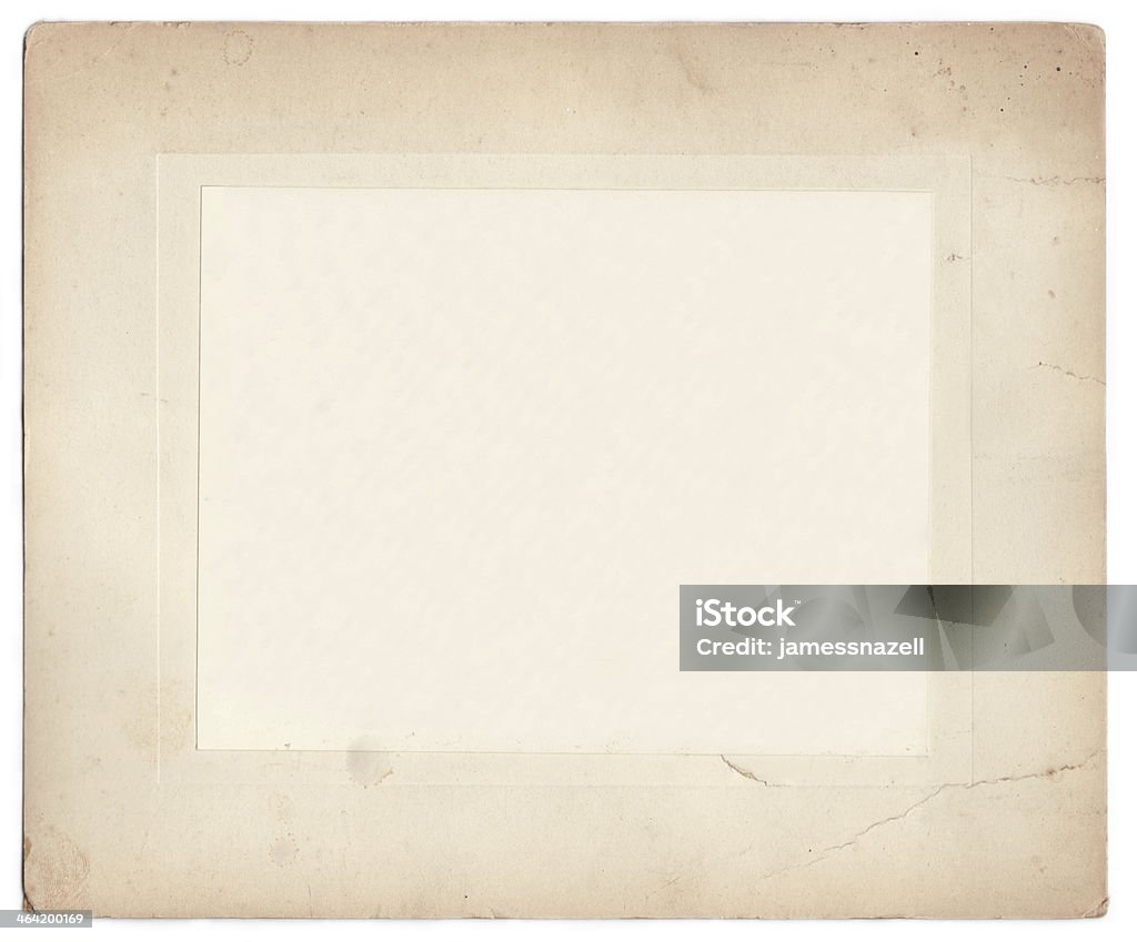 Antique Photo Frame (with clipping Path) Grungy photograph frame with worn corners and crease marks dating from 1950's. Aging Process Stock Photo