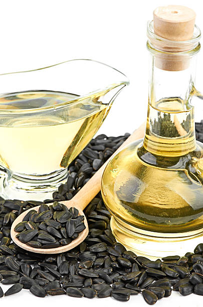 istock Sunflower seeds and oil 464201051