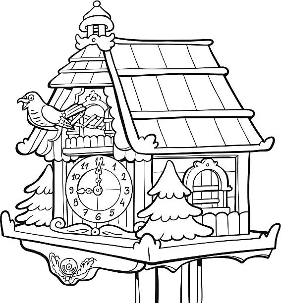 Vector illustration of Cuckoo clock