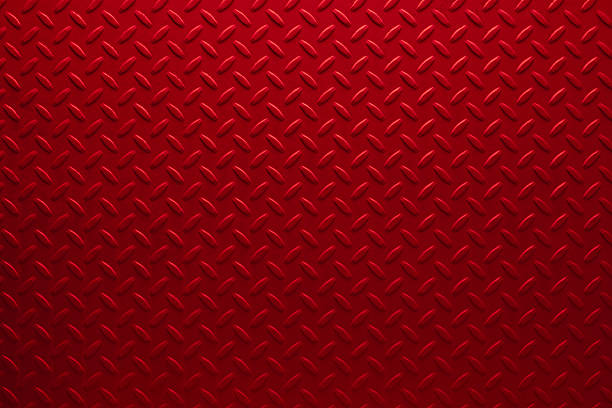 Red Diamondplate stock photo