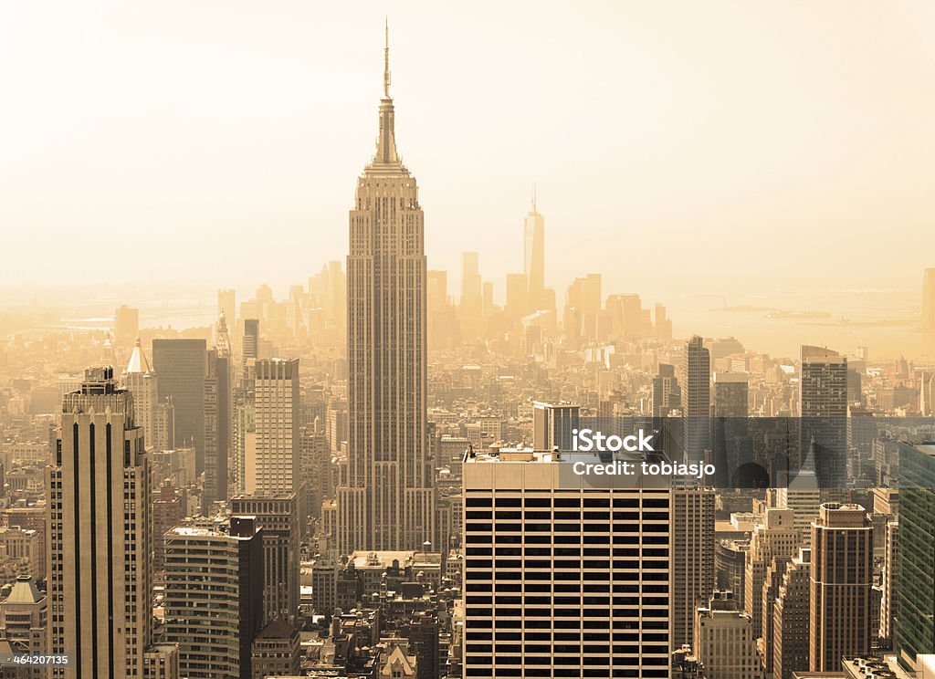 Luftbild von Manhattan, New York City - Lizenzfrei Ansicht aus erhöhter Perspektive Stock-Foto