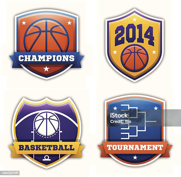 Баскетбол Значки — стоковая векторная графика и другие изображения на тему Значок - Значок, Баскетбол, Баскетбольный мяч