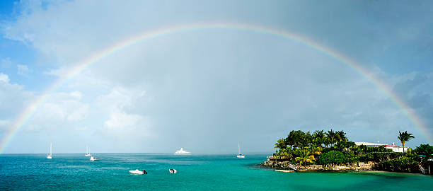 istock Rainbow Over the Caribbean Sea 464211225