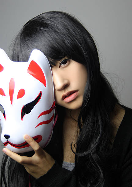 Japanese mask; Japanese girl