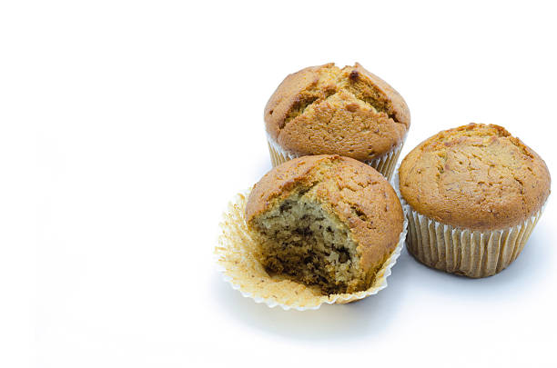 istock Banana cup cake isolated on white Background. 464222261