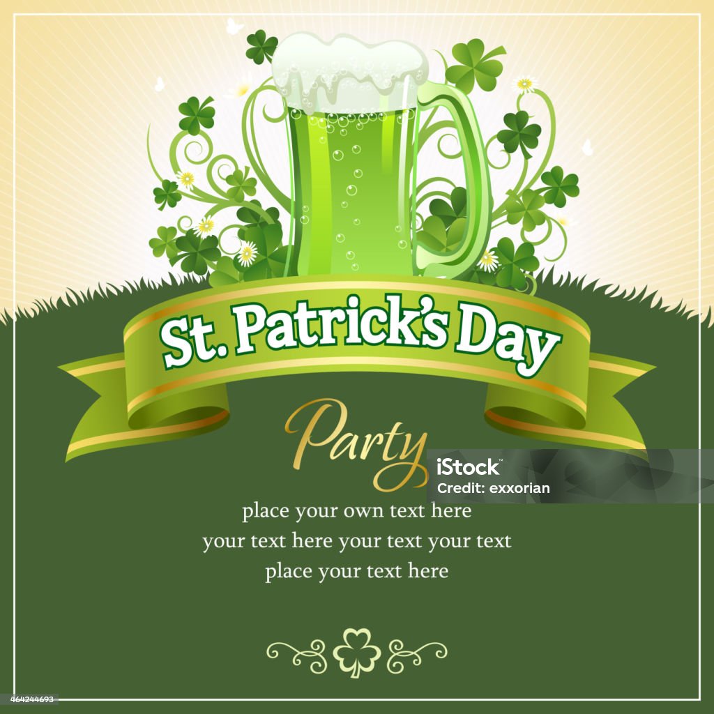 St Patrick's Day Party St Patrick's Day party. Alcohol - Drink stock vector
