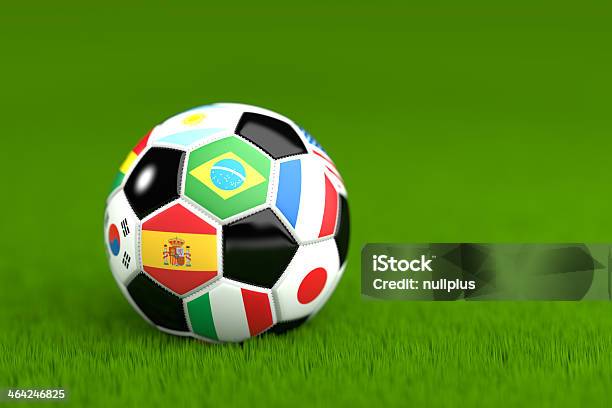 Pelota De Fútbol Con Banderas Foto de stock y más banco de imágenes de 2014 - 2014, Alemania, Argentina