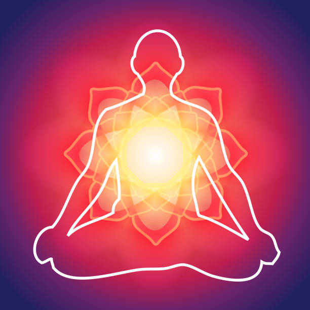 istock An illustration of a human outline meditating 464259919