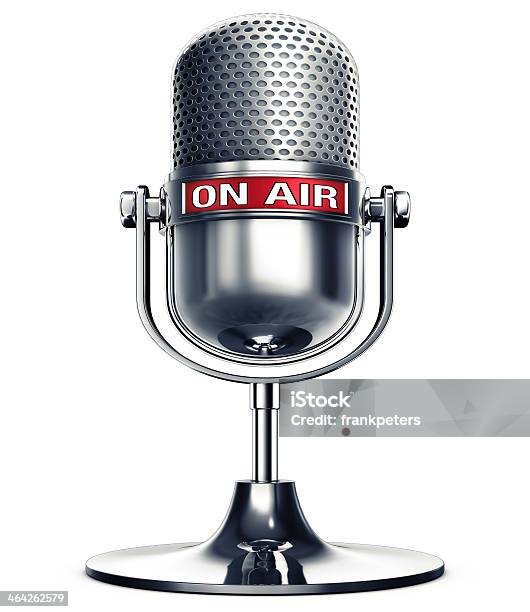 On Air Stock Photo - Download Image Now - Mid-Air, Microphone, Radio