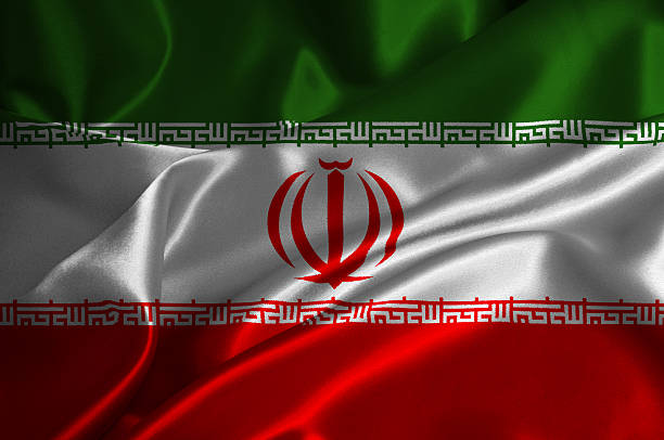 Iran flag stock photo