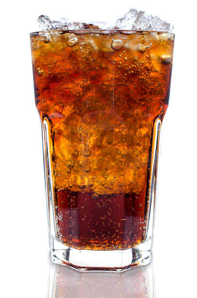 istock Cola with ice in a glass 464267419