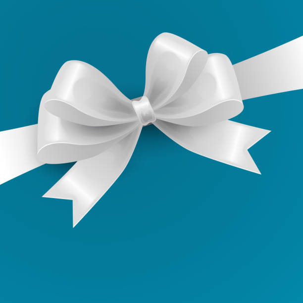 illustrations, cliparts, dessins animés et icônes de blanc cadeau bow.  illustration vectorielle - bow blue gift white