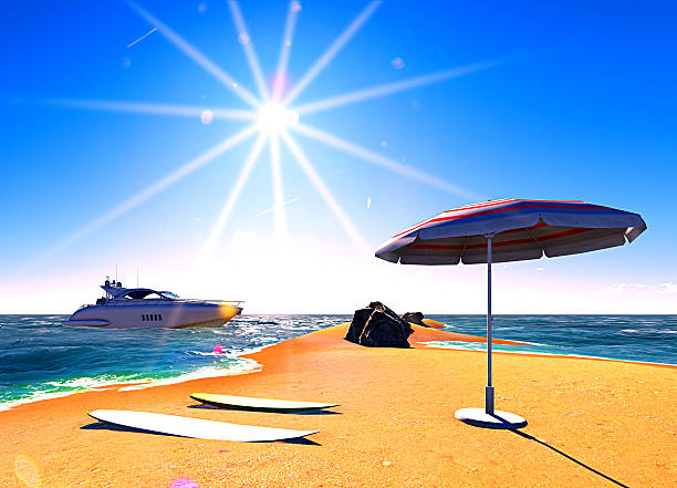 Hawaiian paradise - beach in midday sun