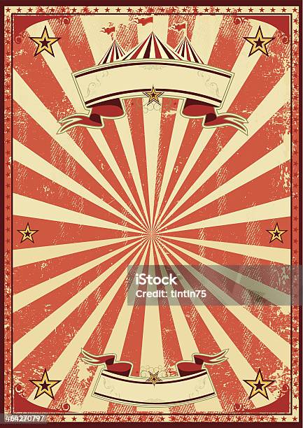 Red Circus Retro Stock Illustration - Download Image Now - Circus, Traveling Carnival, Retro Style
