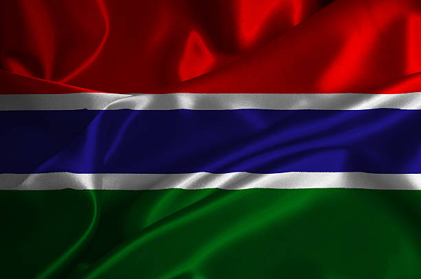 Gambia flag stock photo