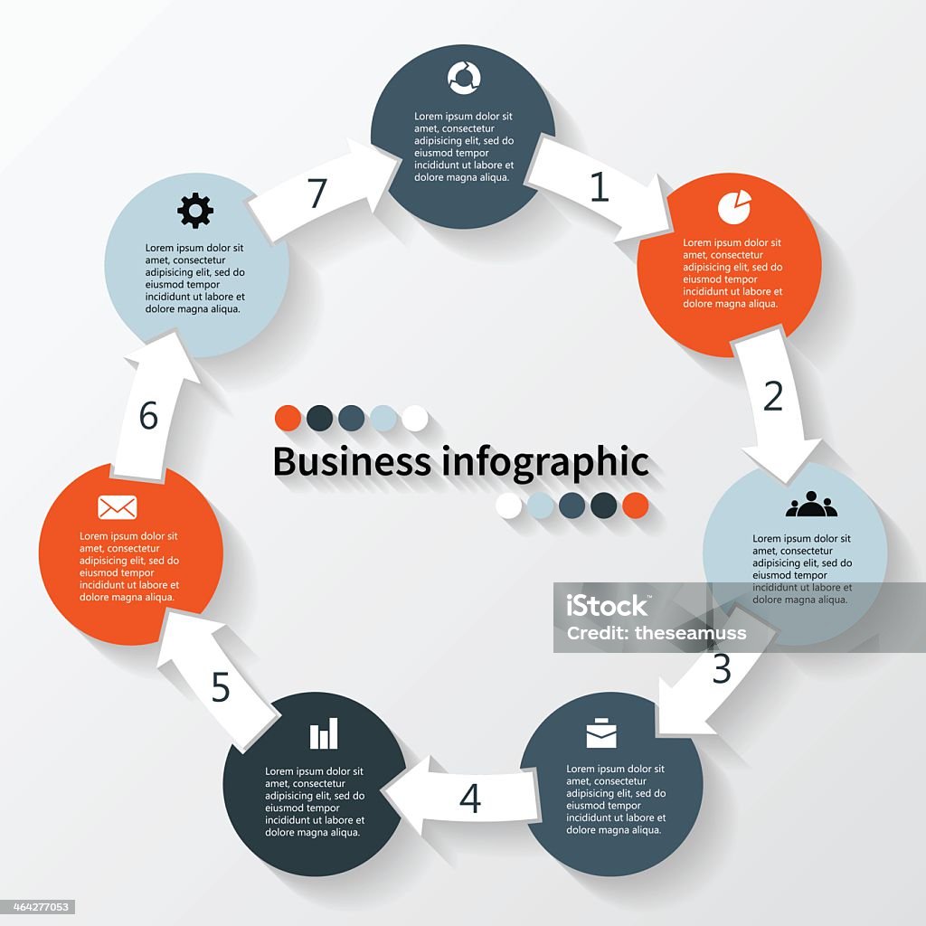 Moderne Vektor-info-Grafik für business-Projekt - Lizenzfrei Informationsgrafik Vektorgrafik