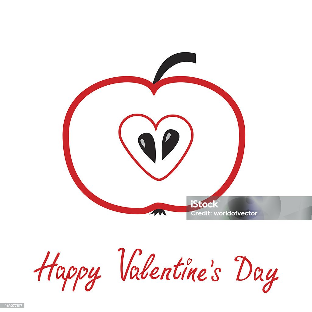 Quả Táo Đỏ Với Hình Trái Tim Thiệp Chúc Mừng Ngày Valentine Hình ...