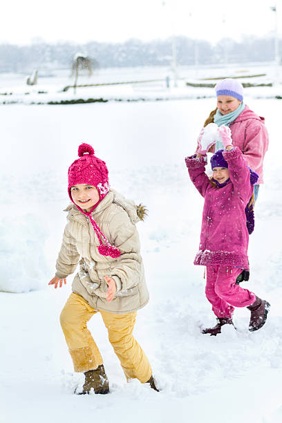 istock Happy family enjoying in winter 464277557