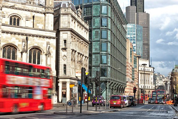 istock London Street Scene With Double Decker Bus, England 464278615