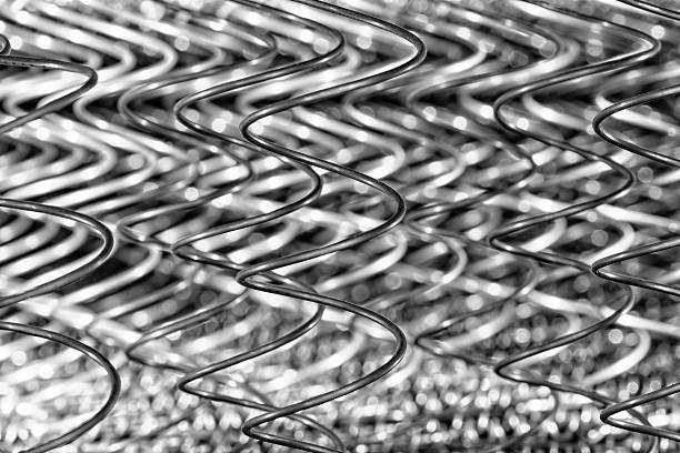 Bed Springs Bed Springs Abstract in Black and White. bouncing photos stock pictures, royalty-free photos & images