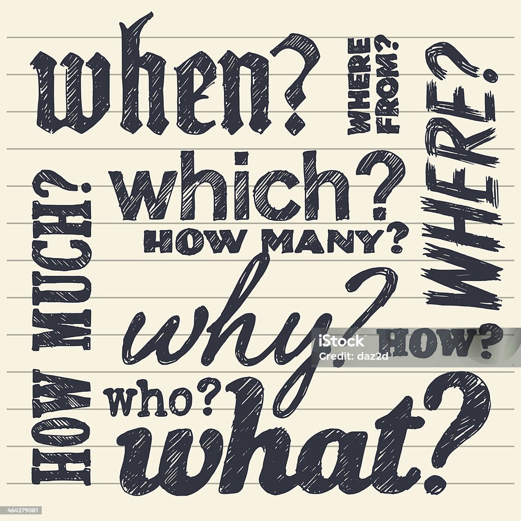 Handwritten Question Handwritten Question Words Stock Illustration - Download Image Now ...