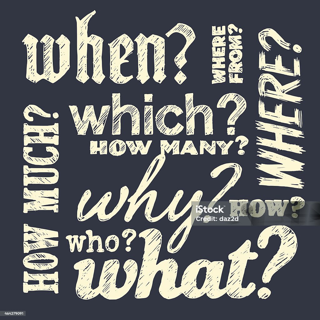 Question Words Question Words: Asking stock vector