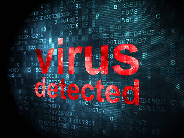 istock Protection concept: Virus Detected on digital background 464285035