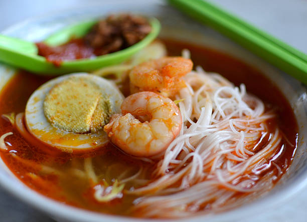 Penang Camarão Noodle - fotografia de stock