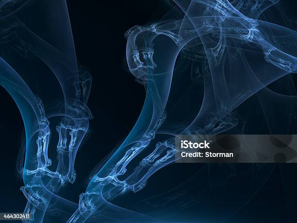 Abstract Blue Organic Style Illustration Stock Photo - Download Image Now - Backgrounds, X-ray Image, Abstract